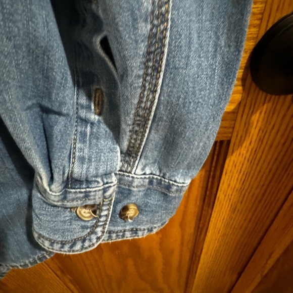 🥰Wrangler Riggs Workwear Denim Shirt. XLT - Picture 4 of 8